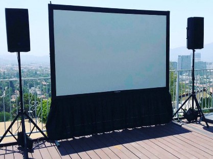 A screen on a deck  Description automatically generated