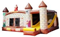A inflatable castle bounce houseDescription automatically generated