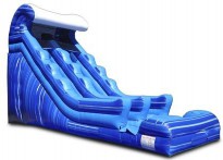 A large inflatable water slide  Description automatically generated