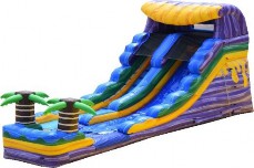 A inflatable water slide  Description automatically generated