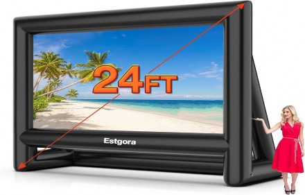 A black rectangular television with a red arrow pointing at a beach  Description automatically generated