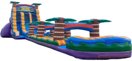 27’ Tiki Plunge Dual Lane with 40’ Slip n Slide Waterslide
